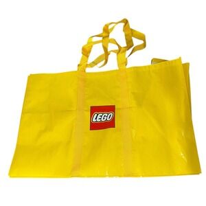 Extra Large 30" x 20" LEGO Store‎ Extra Heavy Duty Vinyl Yellow Shopping Tote